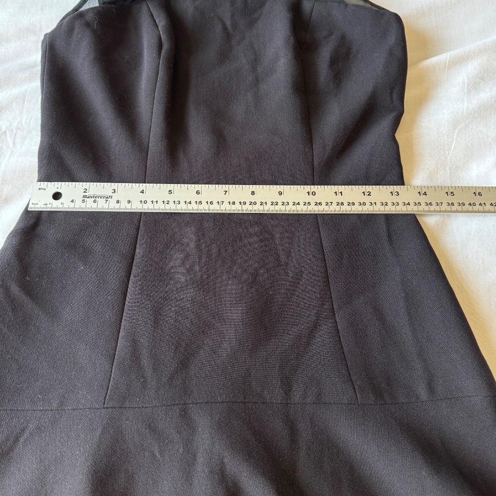 Club Monaco Fit & Flare Tiered Cocktail Dress Black Size 2 Wedding Guest Formal - Picture 11 of 15